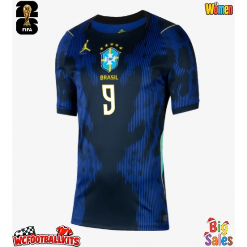 Brazil Matheus Cunha #9 Replica Away Stadium Shirt for Women World Cup 2026 Short Sleeve